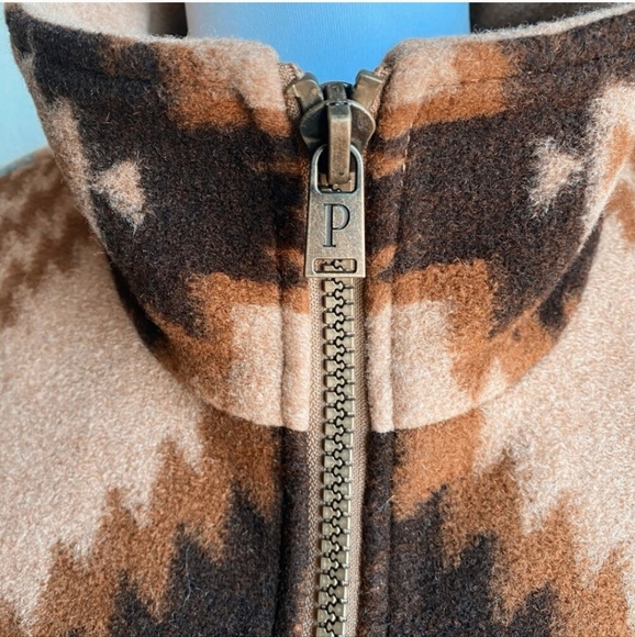 NWOT Pendleton  Tribal  Aztec Print Wool Zip Up coat - Picture 8 of 10